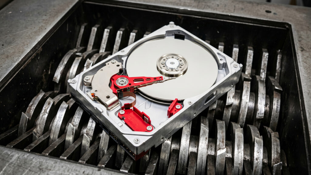 Physical destruction ensures data is completely unrecoverable