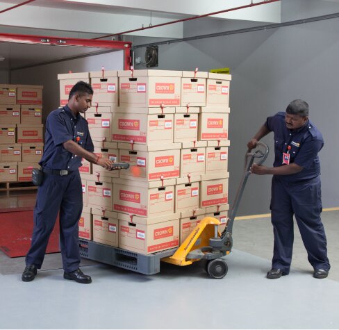 documents being transported for storage